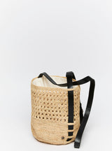 SERAPHINA RAFFIA BUCKET BAG