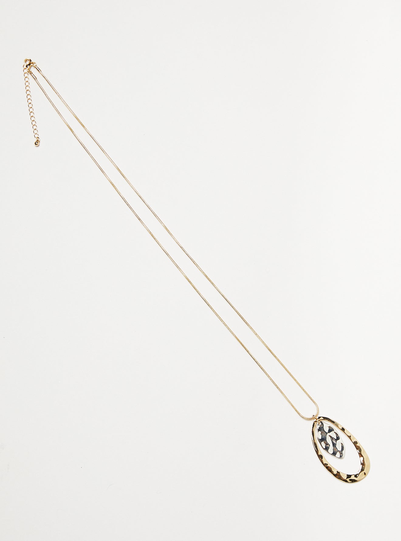 TWO TONE PENDANT NECKLACE