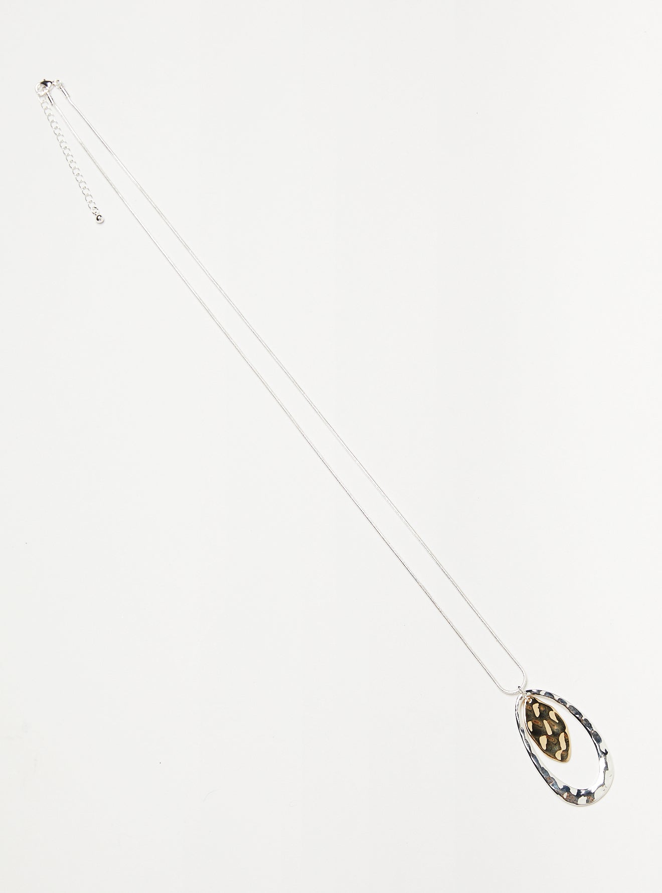 TWO TONE PENDANT NECKLACE