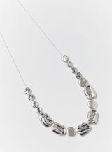 RUSTIC DISC & PEARL NECKLACE