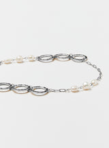 PEARL & OPEN CIRCLE NECKLACE