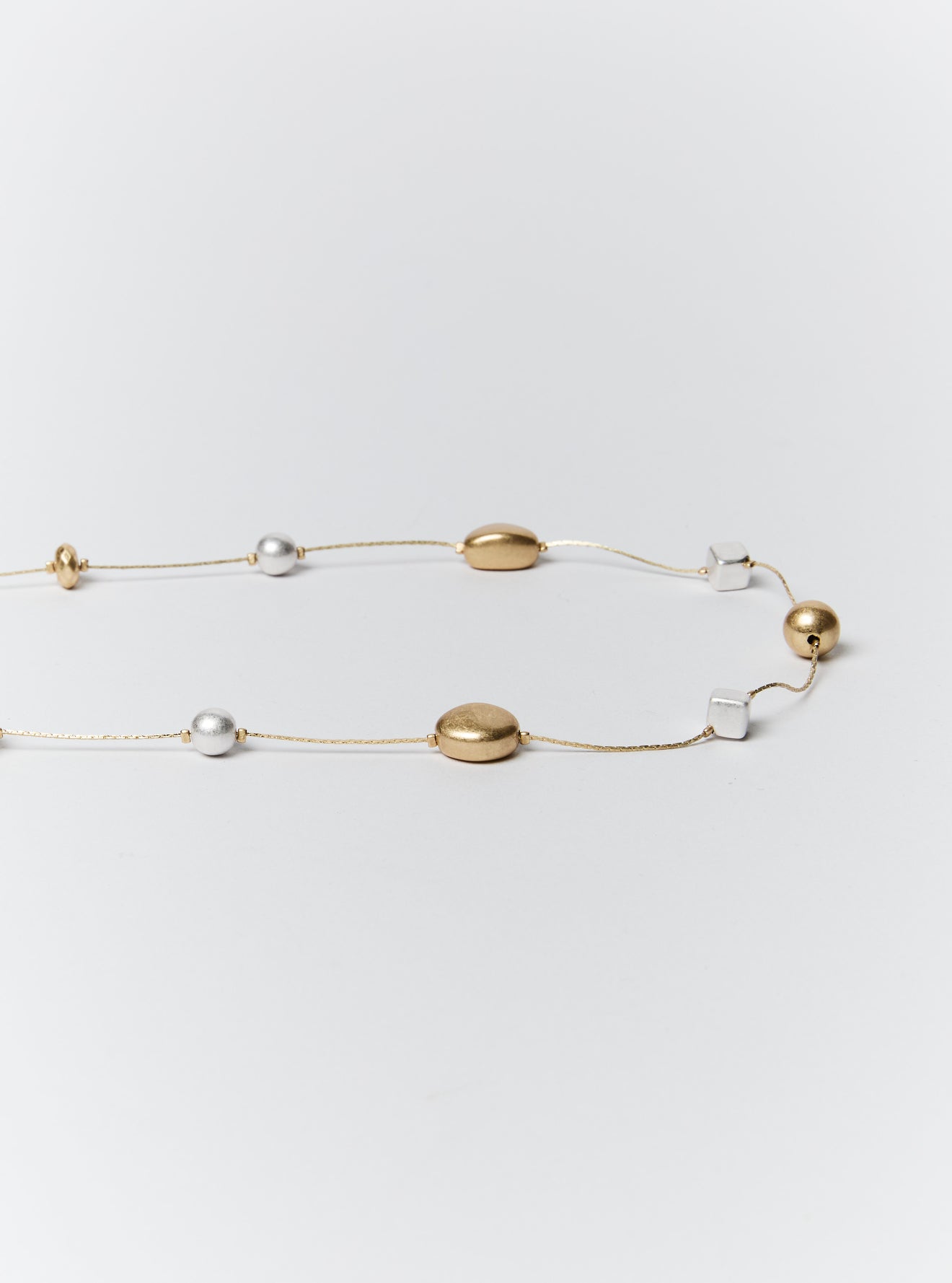 TWO TONE MULTI DISC NECKLACE