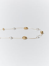 TWO TONE MULTI DISC NECKLACE