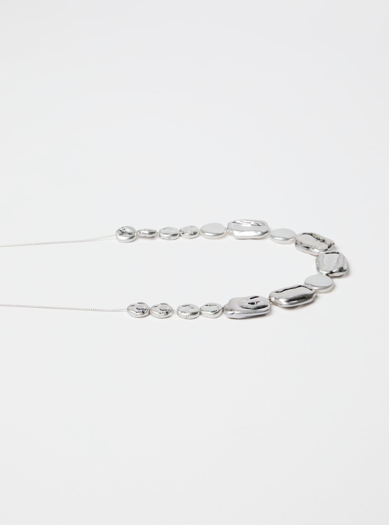 RUSTIC DISC & PEARL NECKLACE