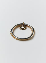 Mixed Metal w Charm, set of 3 bangles