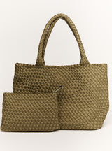 LORETTA 2PC LARGE WOVEN SHOPPER