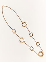 ZEN CORD & GOLD CIRCLE NECKLACE