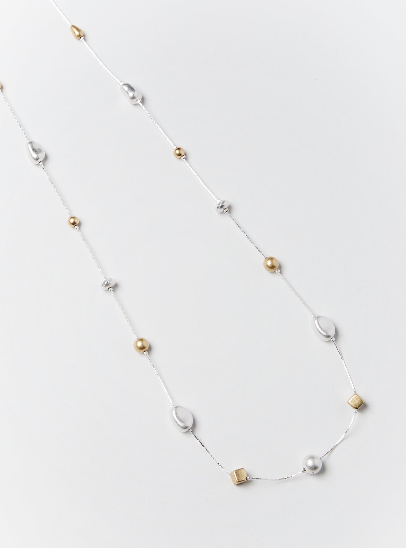 TWO TONE MULTI DISC NECKLACE