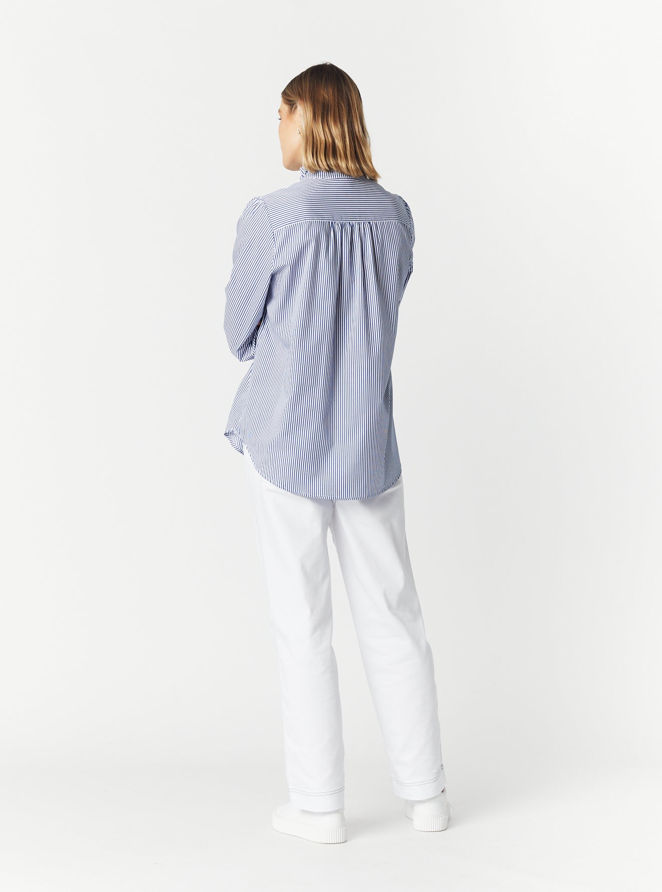 RILEY RUFFLE TRIM LONG SLEEVE SHIRT