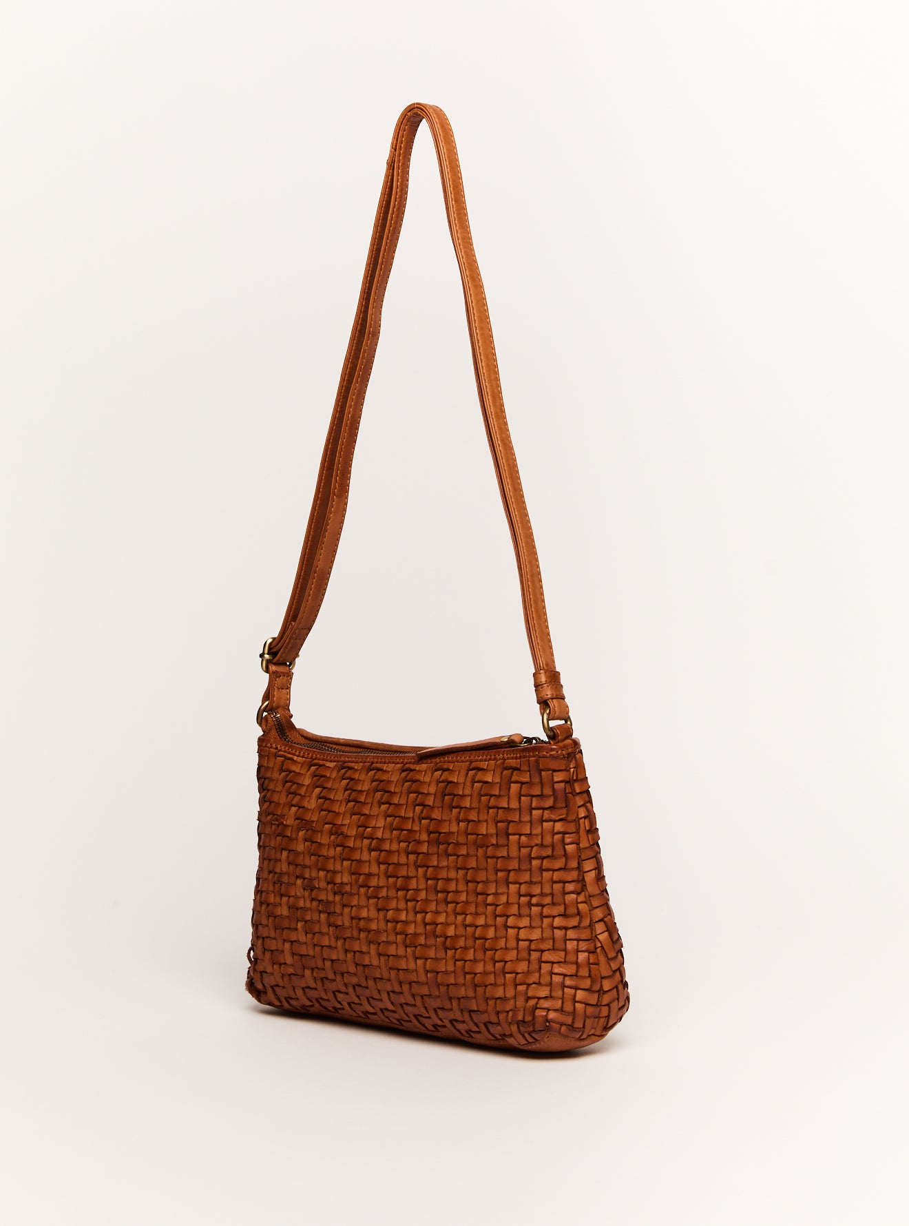 MINA WOVEN LEATHER BAG