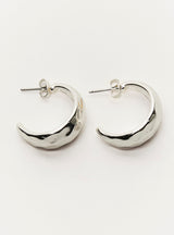 HAMMERED HOOP EARRING