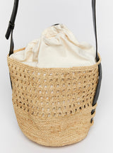 SERAPHINA RAFFIA BUCKET BAG