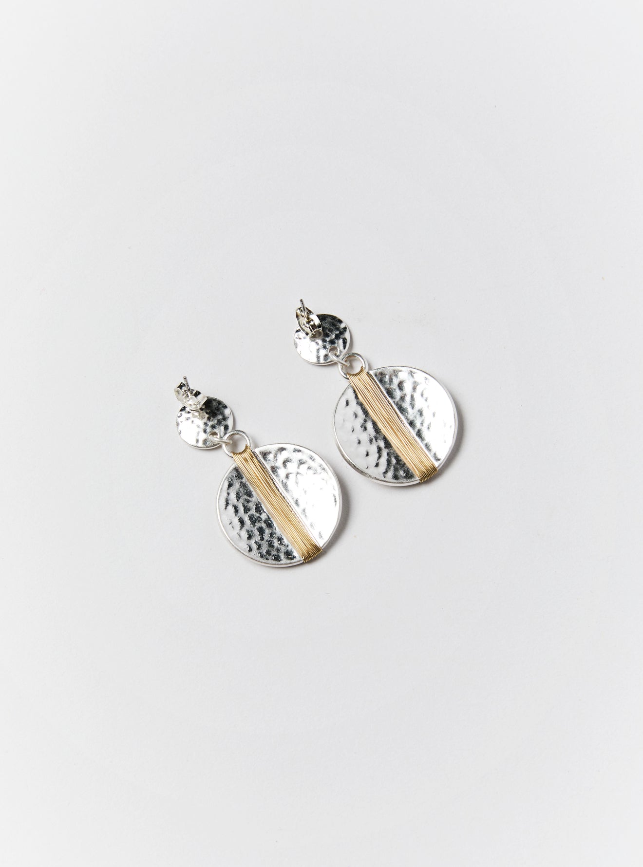 TWO PIECE DISC EARRING