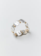 HAMMERED DISC STRETCH BRACELET