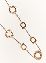 ZEN CORD & GOLD CIRCLE NECKLACE