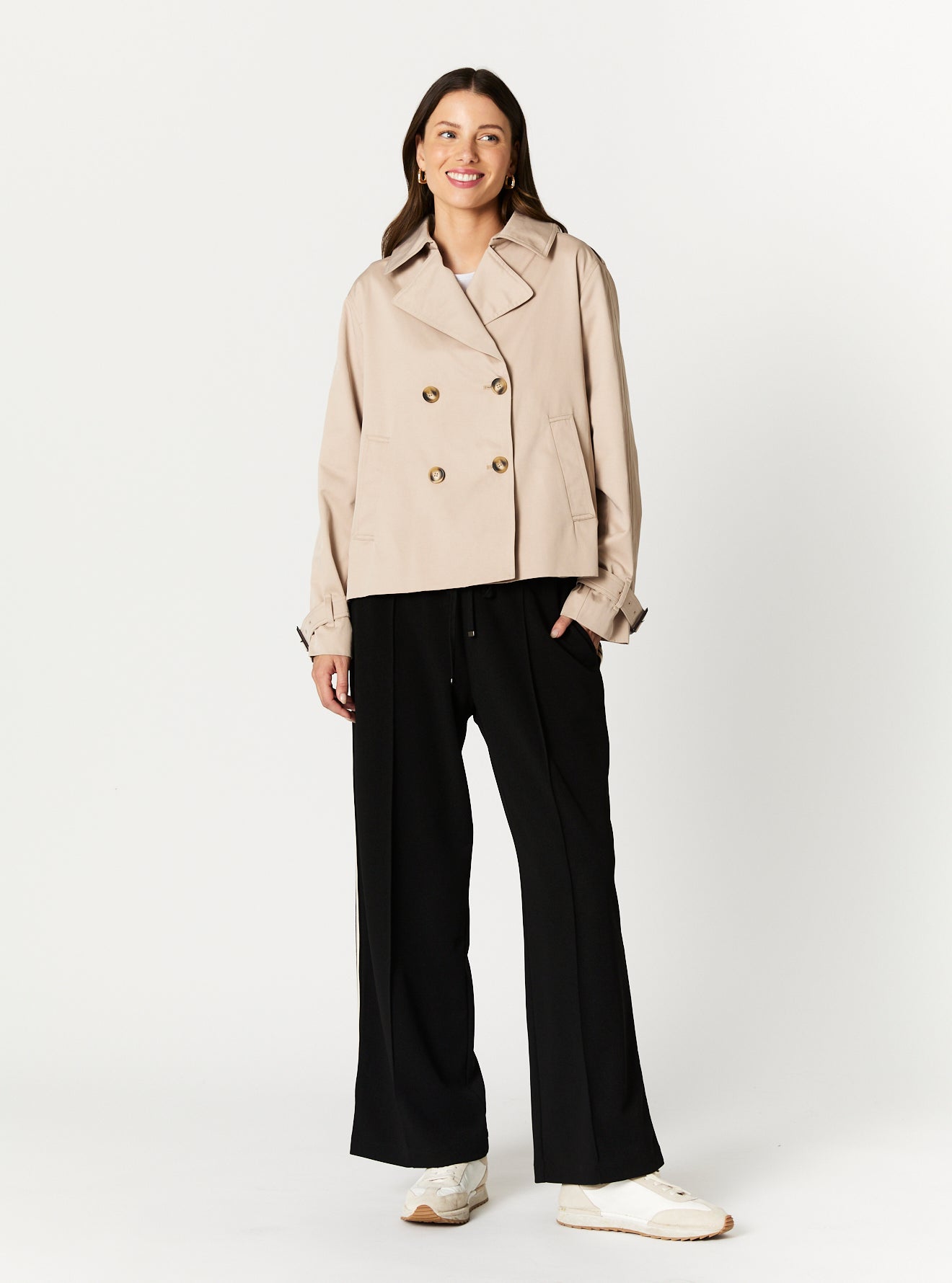 KAROLINA CROPPED TRENCH