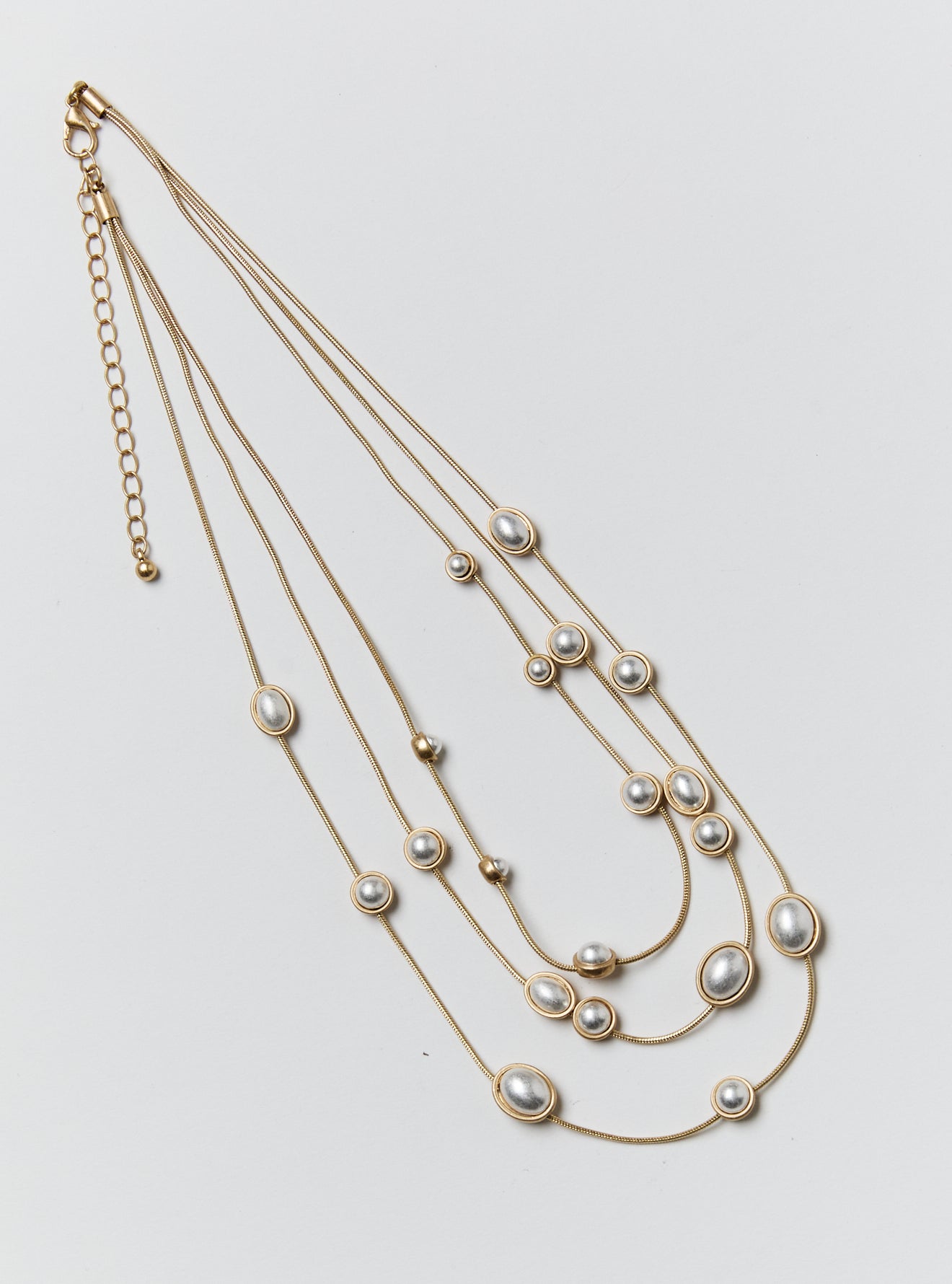 TWO TONE MULTIBEAD NECKLACE