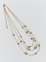 TWO TONE MULTIBEAD NECKLACE