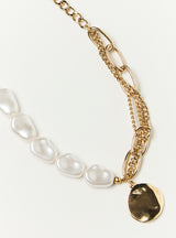 PEARL & LINK CHAIN NECKLACE