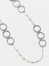 PEARL & OPEN CIRCLE NECKLACE