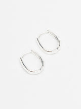 SML U SHAPE HAMMERED HOOP EARRING