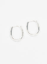 SML U SHAPE HAMMERED HOOP EARRING