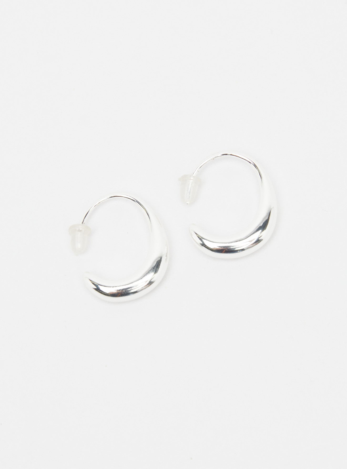 BULBOUS OVAL HOOP EARRING