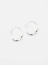 BULBOUS OVAL HOOP EARRING