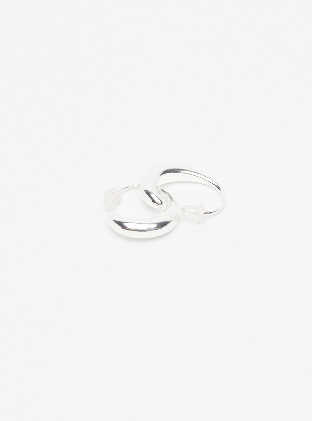 BULBOUS OVAL HOOP EARRING