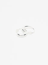 BULBOUS OVAL HOOP EARRING