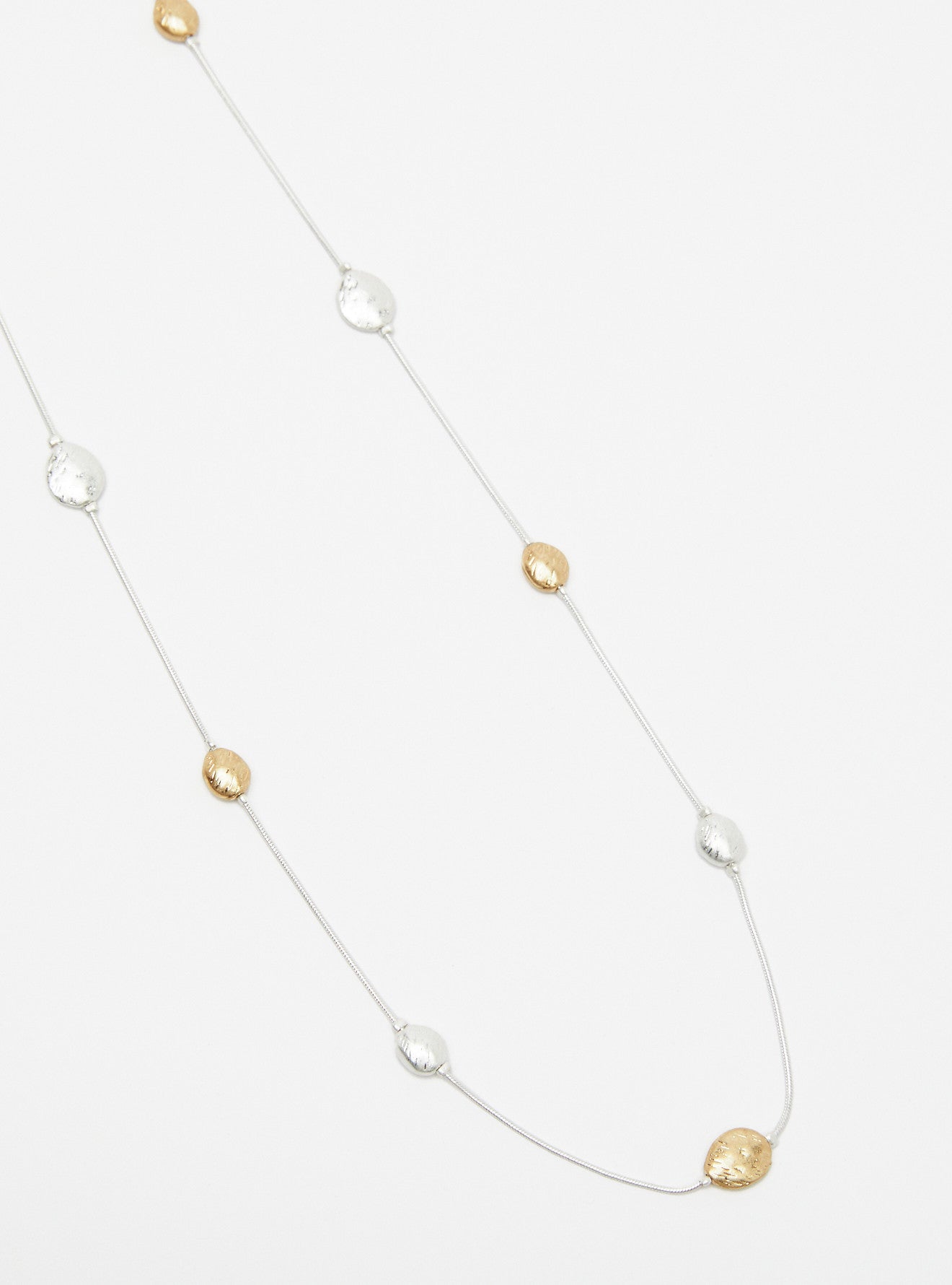 TWO TONE MULTI DISC NECKLACE