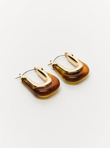 RESIN RECTANGULAR EARRING