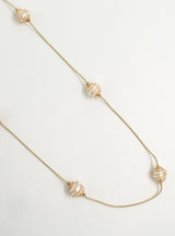 Wired Wrapped Pearl Necklace