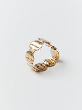 HAMMERED DISC STRETCH BRACELET