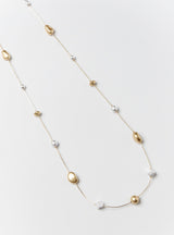 TWO TONE MULTI DISC NECKLACE