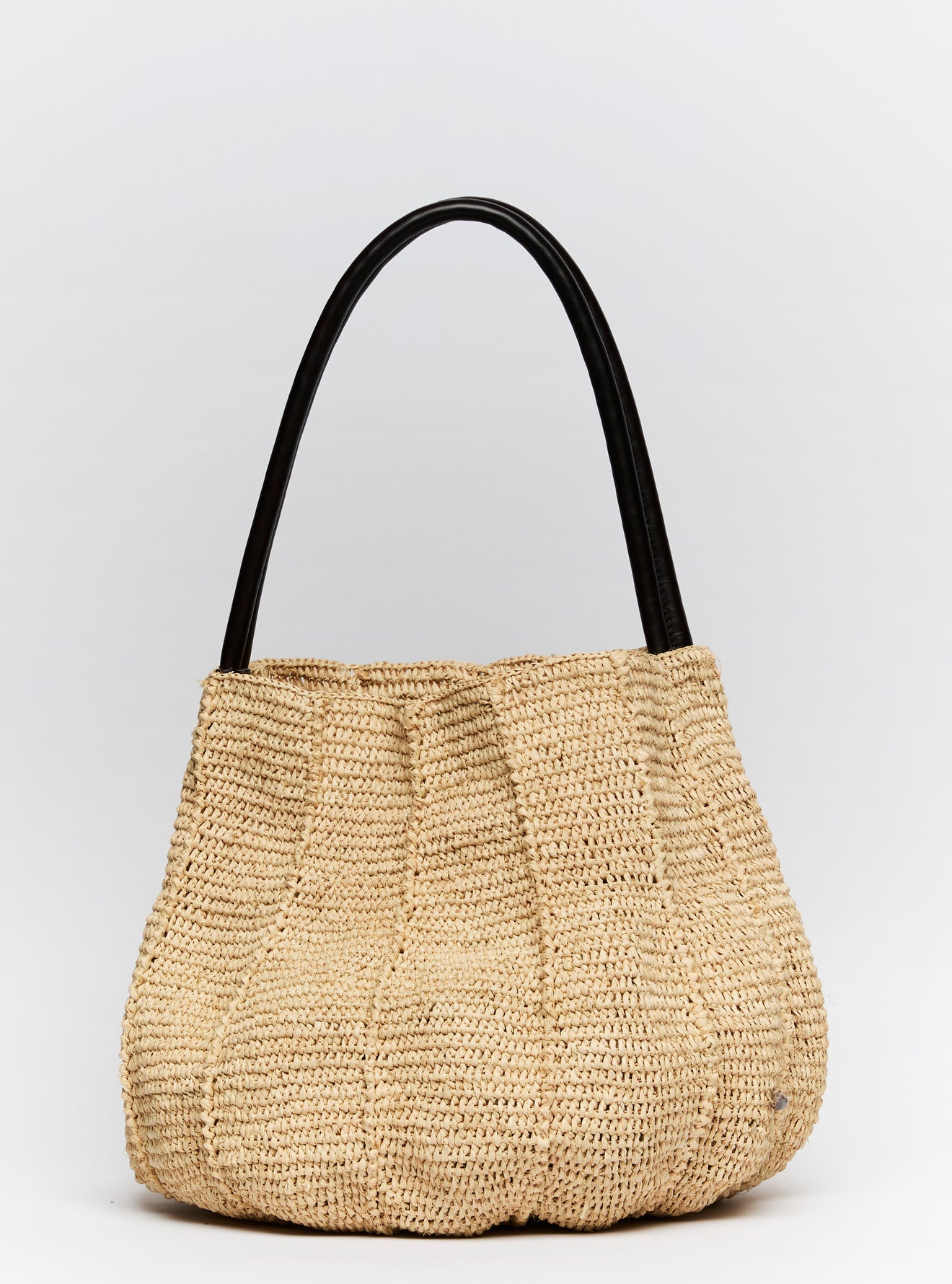 TENILLE SEAMED RAFFIA BAG