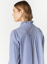 RILEY RUFFLE TRIM LONG SLEEVE SHIRT