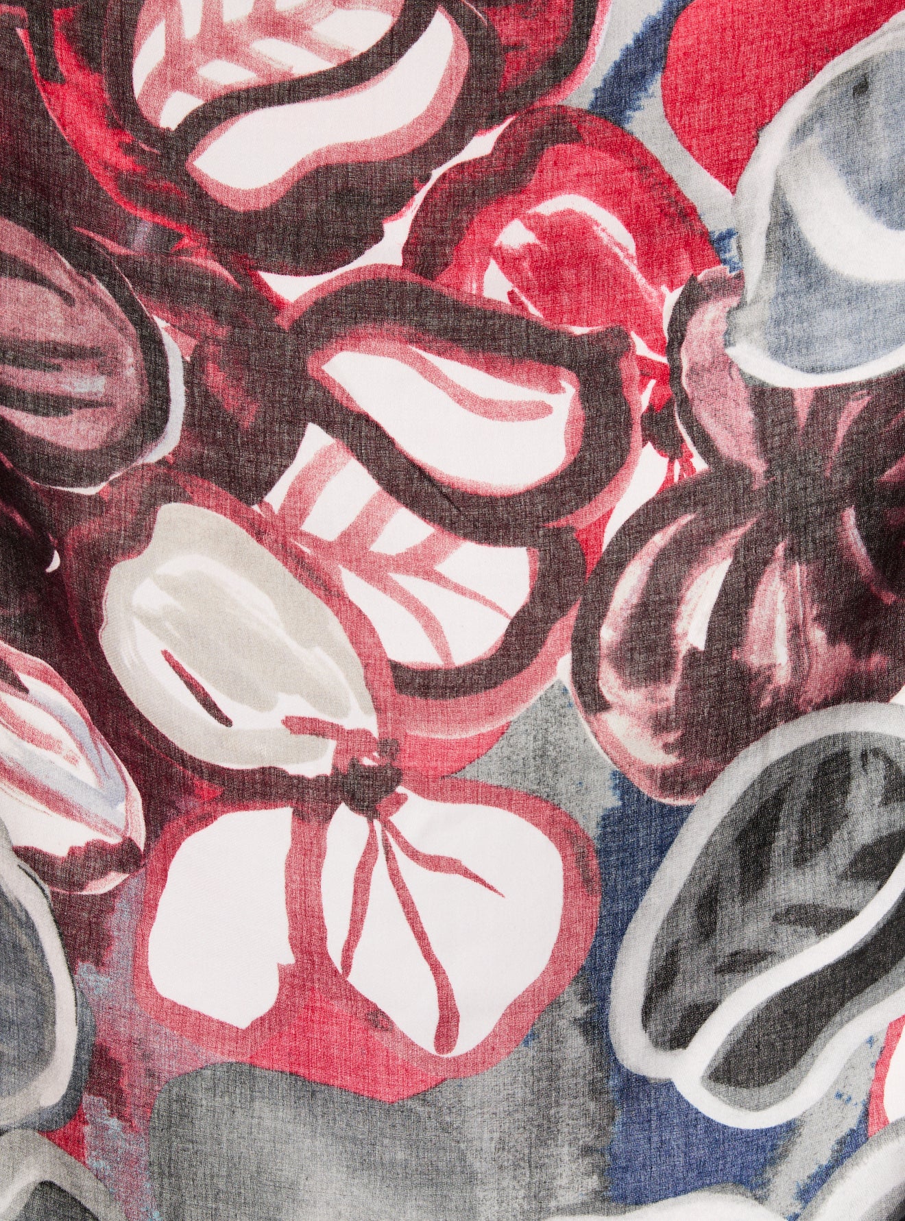 RED FOLIAGE SCARF