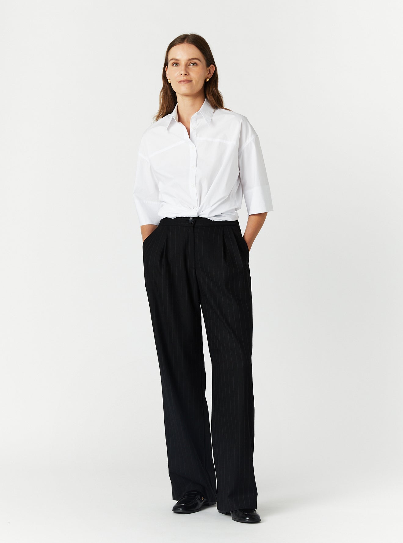 LEAH PINSTRIPE TROUSER