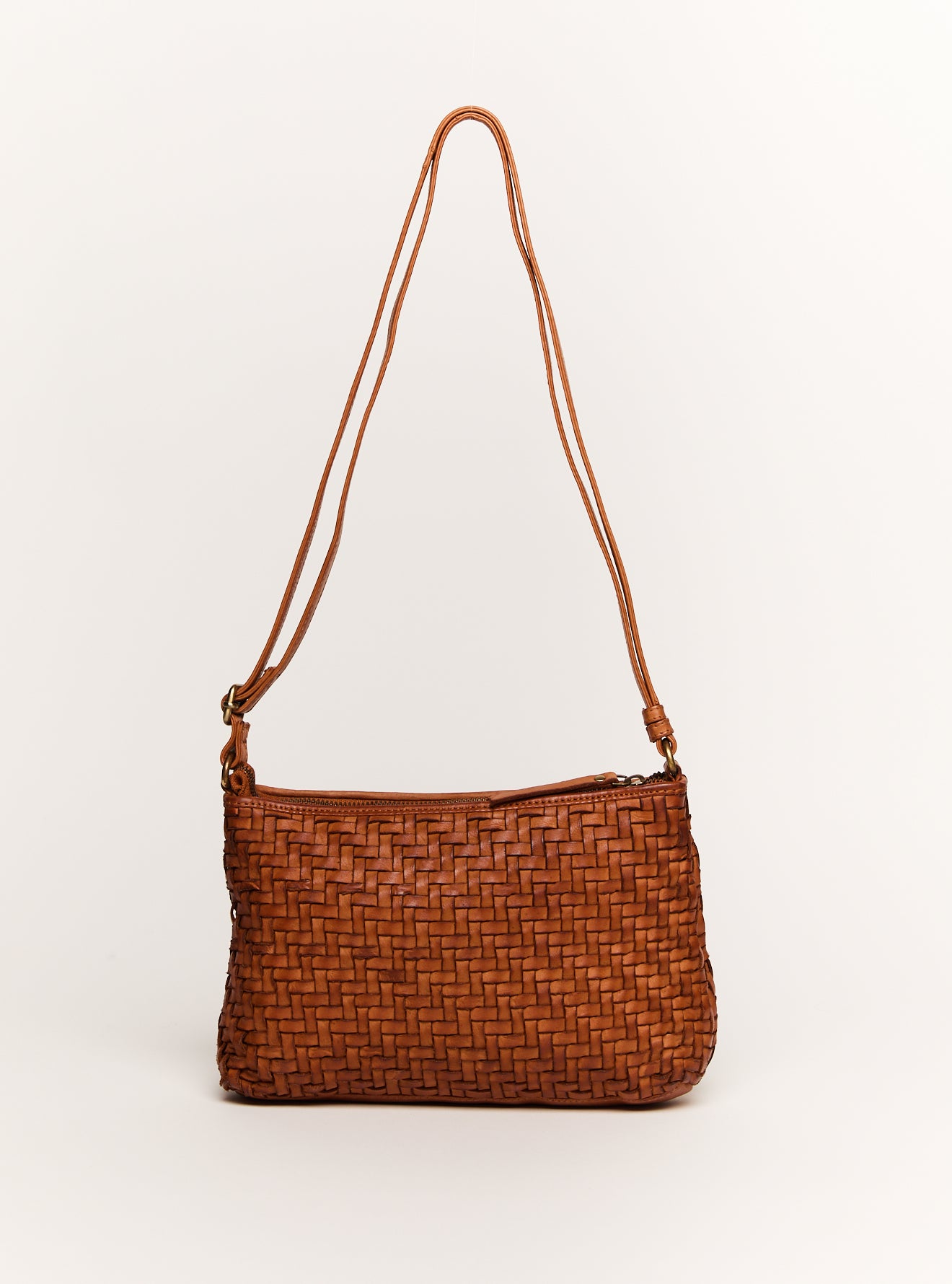 MINA WOVEN LEATHER BAG