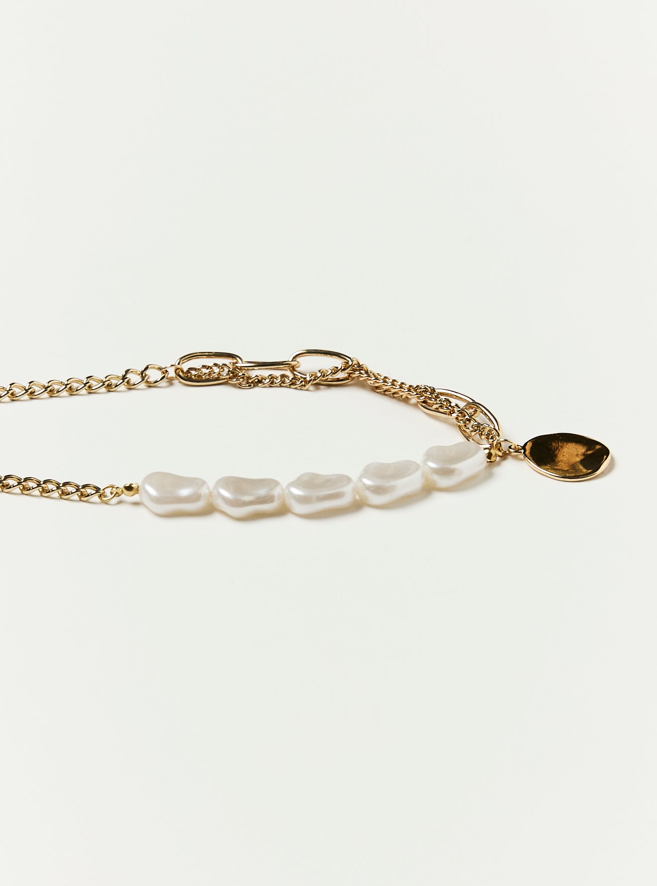 PEARL & LINK CHAIN NECKLACE