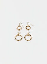 PEARL & OPEN CIRCLE EARRING