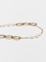 PEARL & OPEN CIRCLE NECKLACE