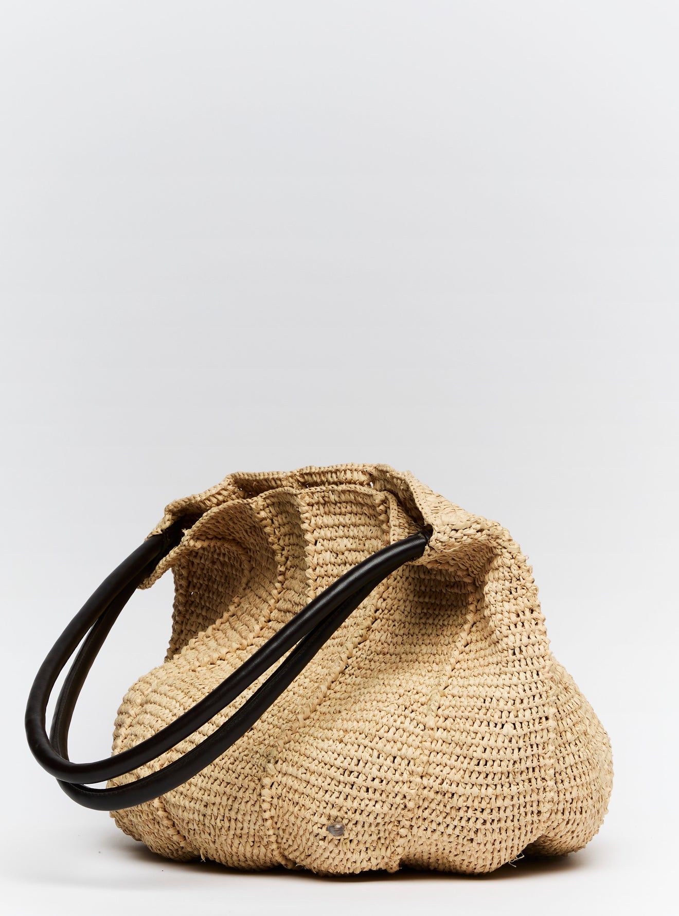 TENILLE SEAMED RAFFIA BAG