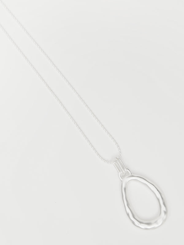 Oval Hammered Necklace